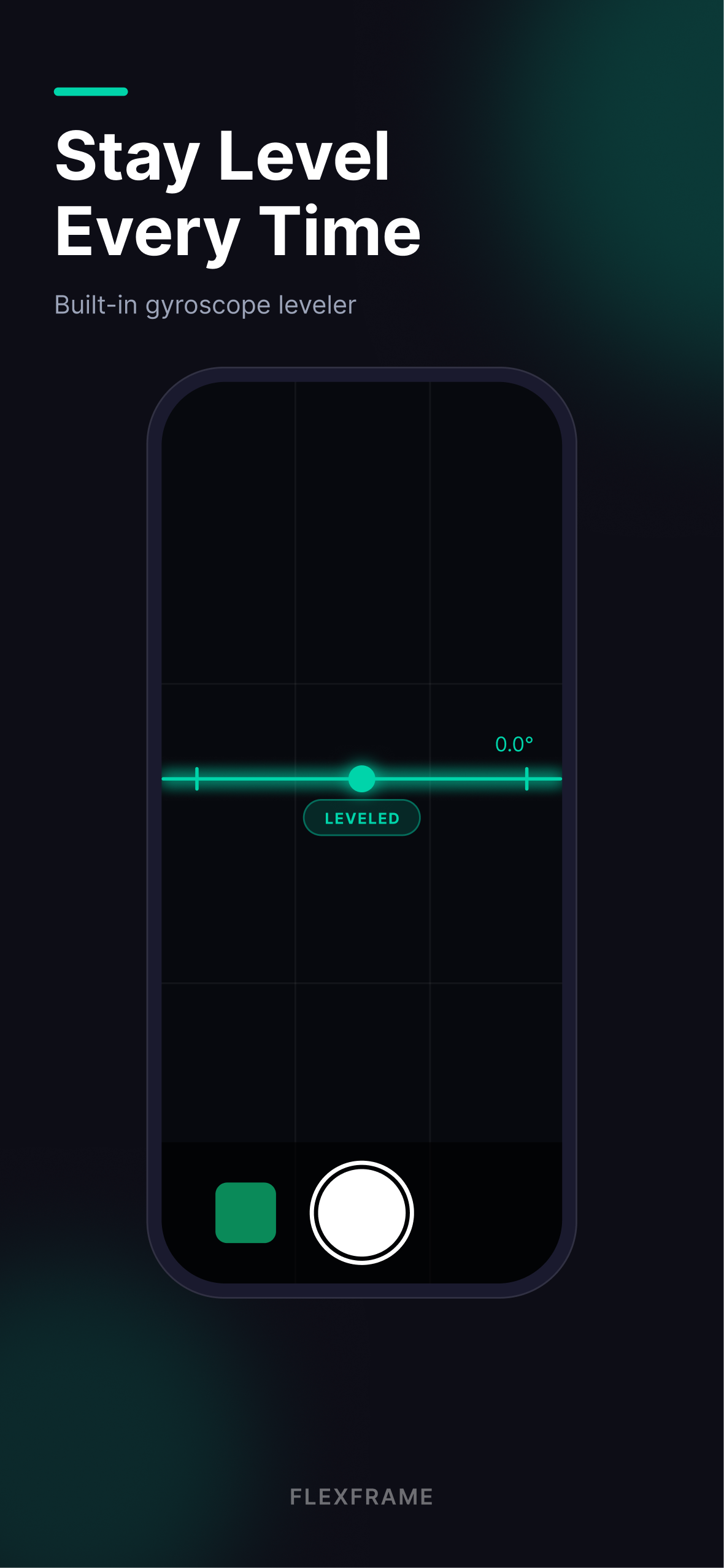 Gyroscope leveler feature