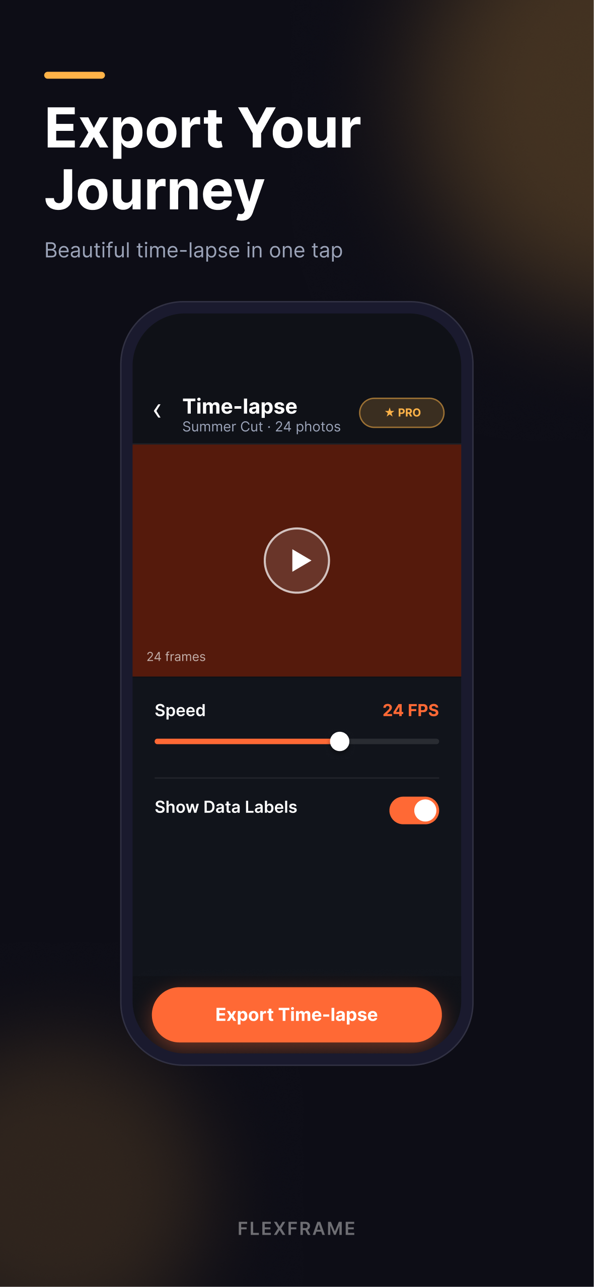 Time-lapse export feature